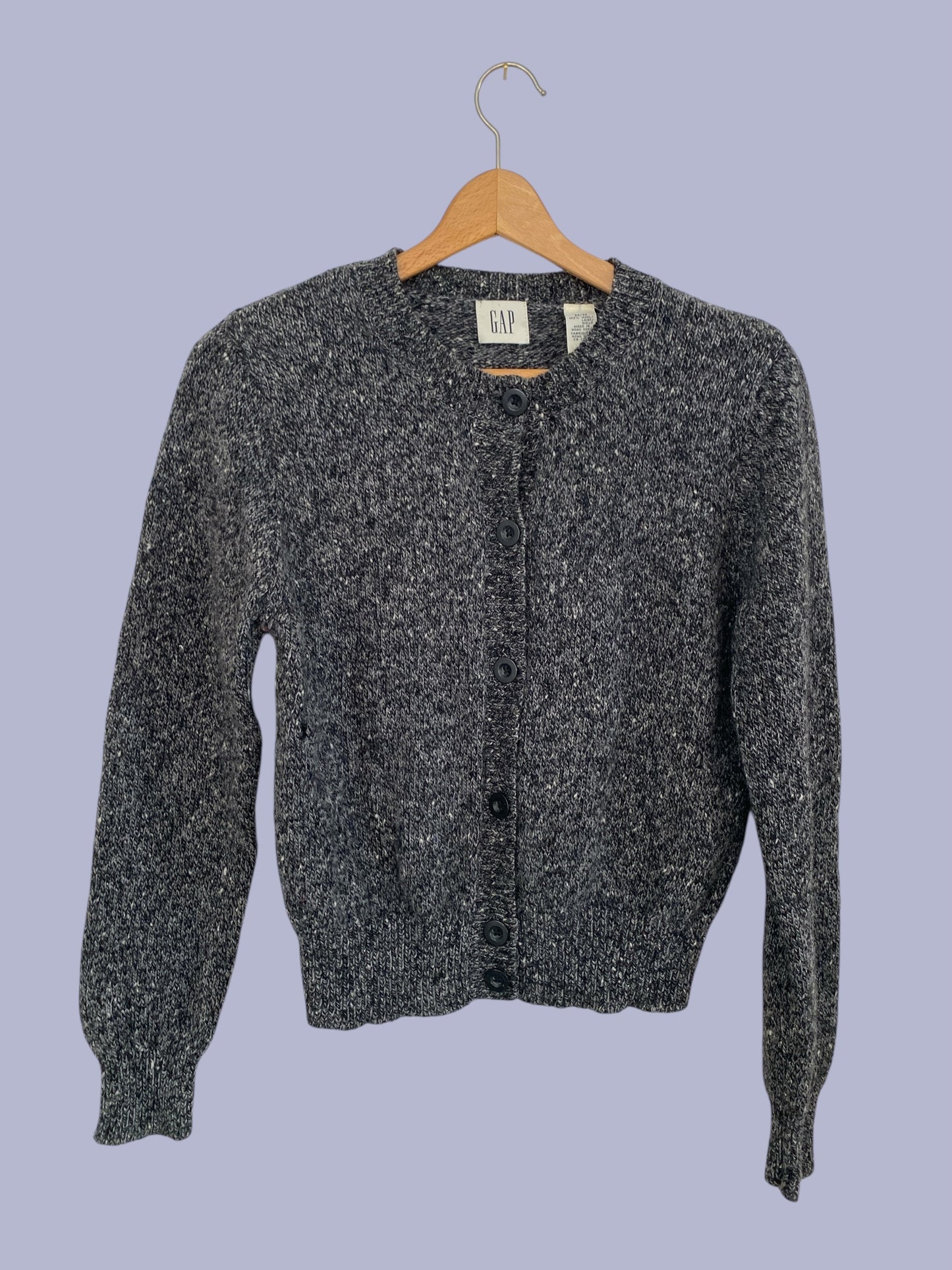 Dark grey 100% wool cardigan women's medium | Gap