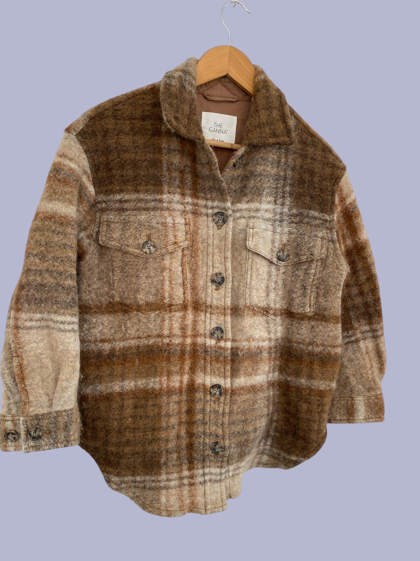 Wool blend checkered 'Ganna' jacket xs-s | Wilfred Free