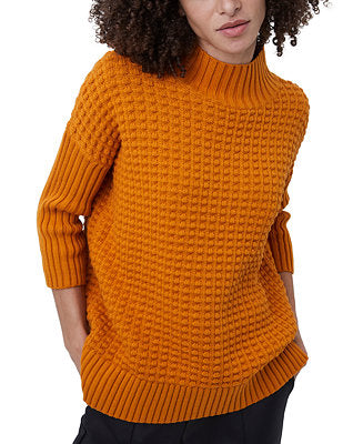 Cotton popcorn high neck knit sweater women's small | French Connection NEW