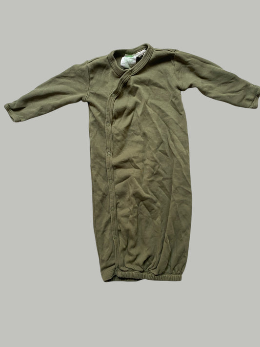 Organic cotton yellow gown sleeper 3-6m | Parade Organic