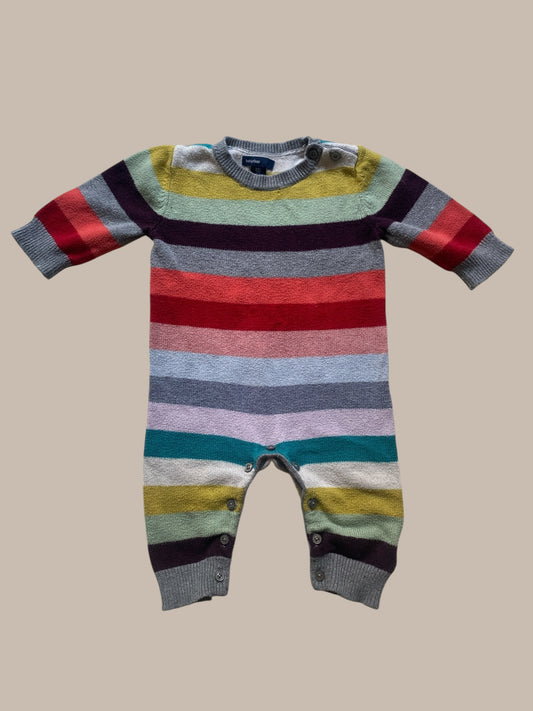 Cotton knit rainbow romper 6-12m | Gap