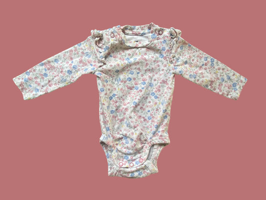 Organic cotton flower newborn onesie | H&M