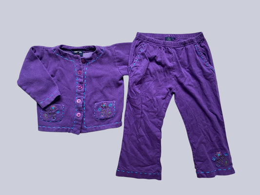 Vintage purple cotton blend set 3Y | Cherokee