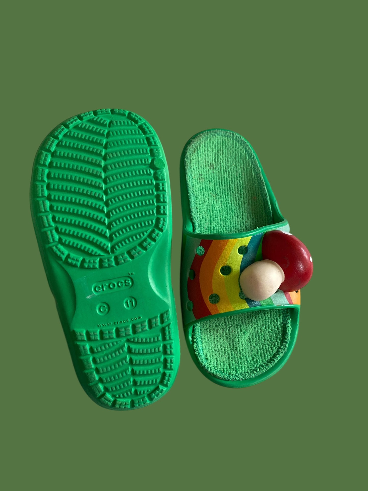 Mushroom sandals with Terry liner 11US Little Kids | Crocs