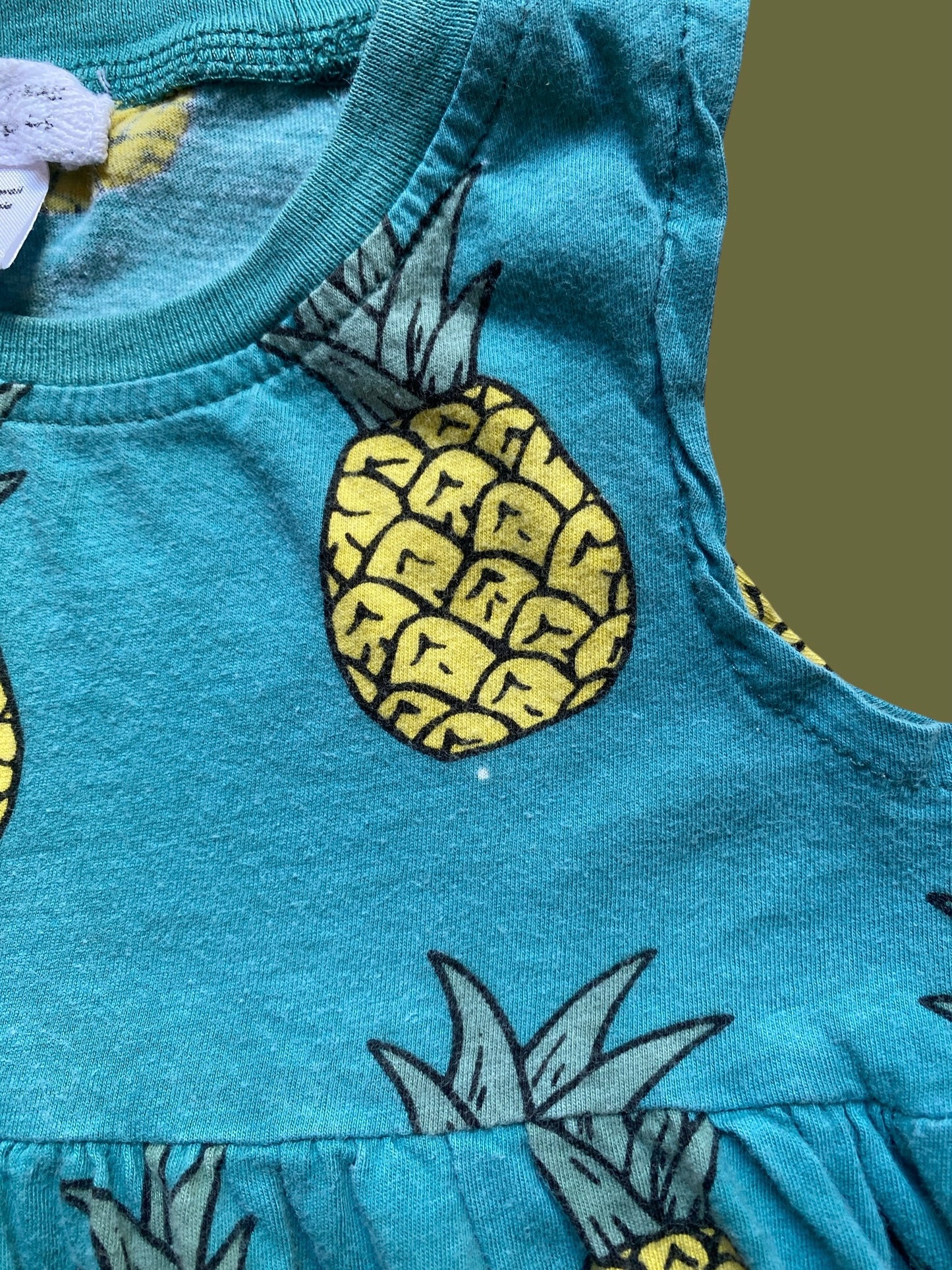 Cotton pineapple dress 2-3Y