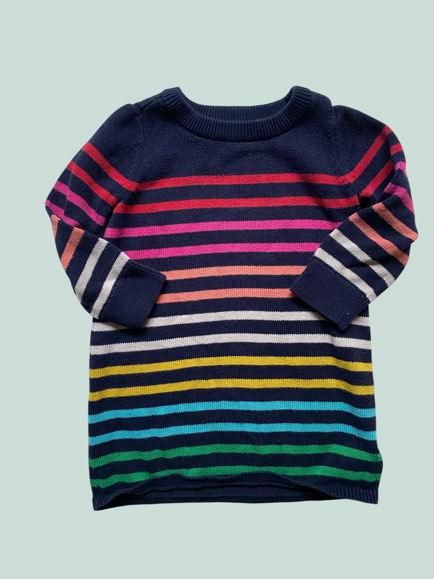 Cotton blend rainbow knit dress 18-24m | Gap