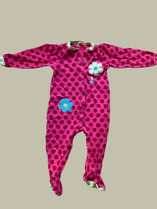 Cotton footed snap sleeper 24m | Pekkle