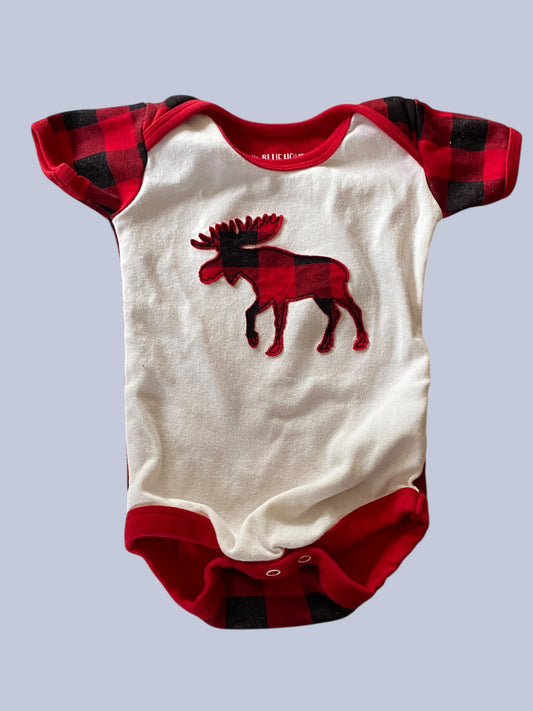 Cotton moose onesie 3-6m | Little Blue House