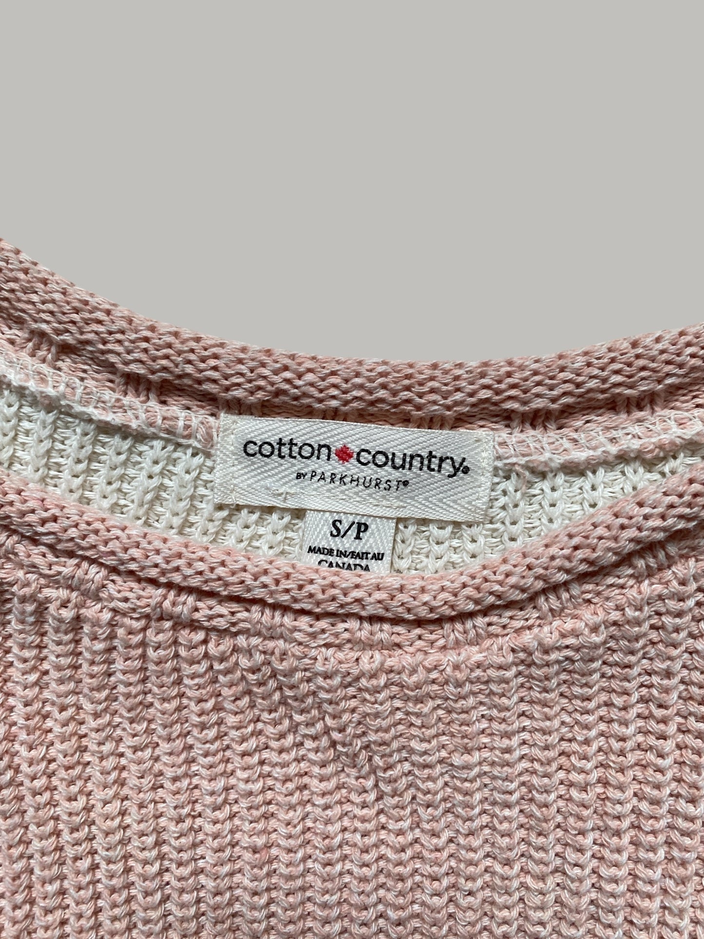 Cotton blend knit sweater women's small | Parkhurst