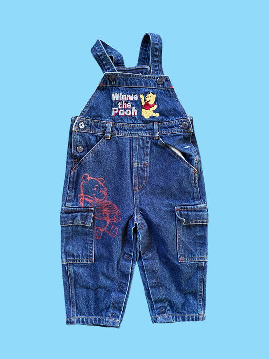 Winnie the Pooh cotton denim overalls 12m | Disney