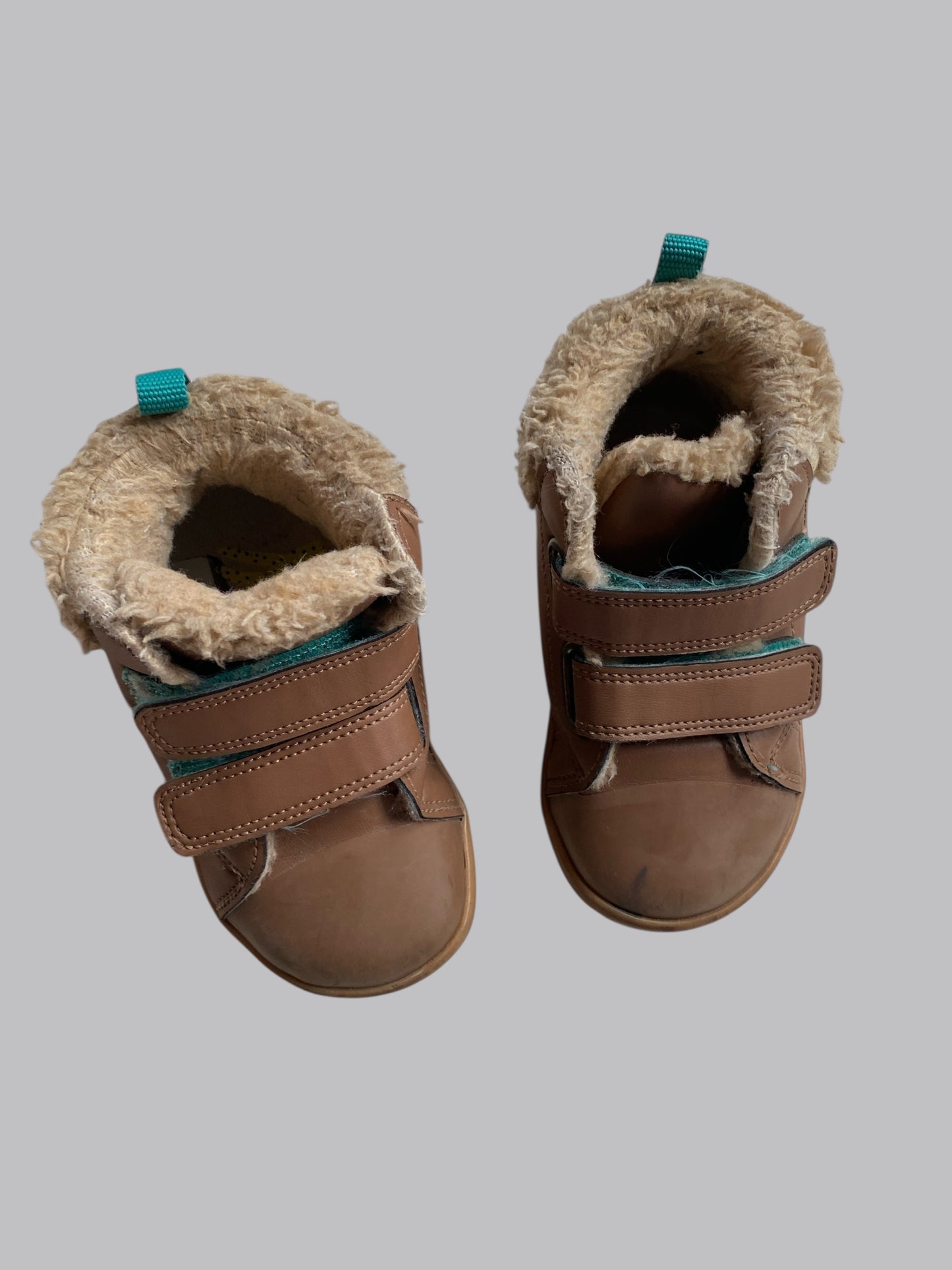 Brown velcro booties 8US Little Kids | Ten Little