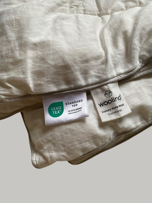 Wool and organic cotton crib/toddler comforter | Woolino