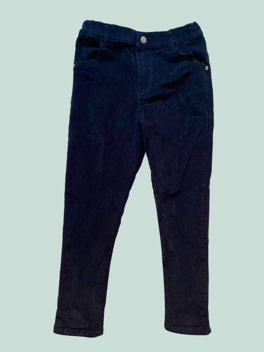 Dark navy cotton corduroy pants 6-7Y | F&F