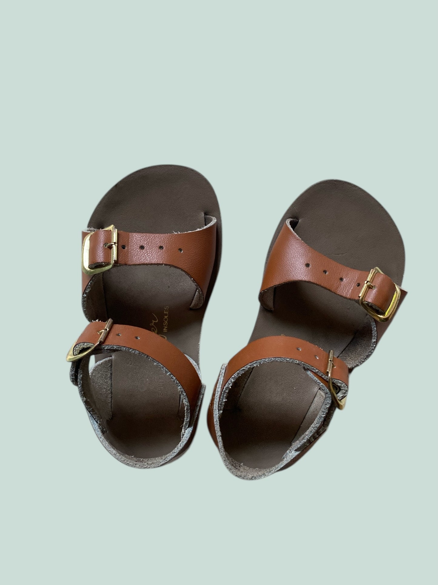 Brown sun san sandals 7 US Little Kid | Salt Water