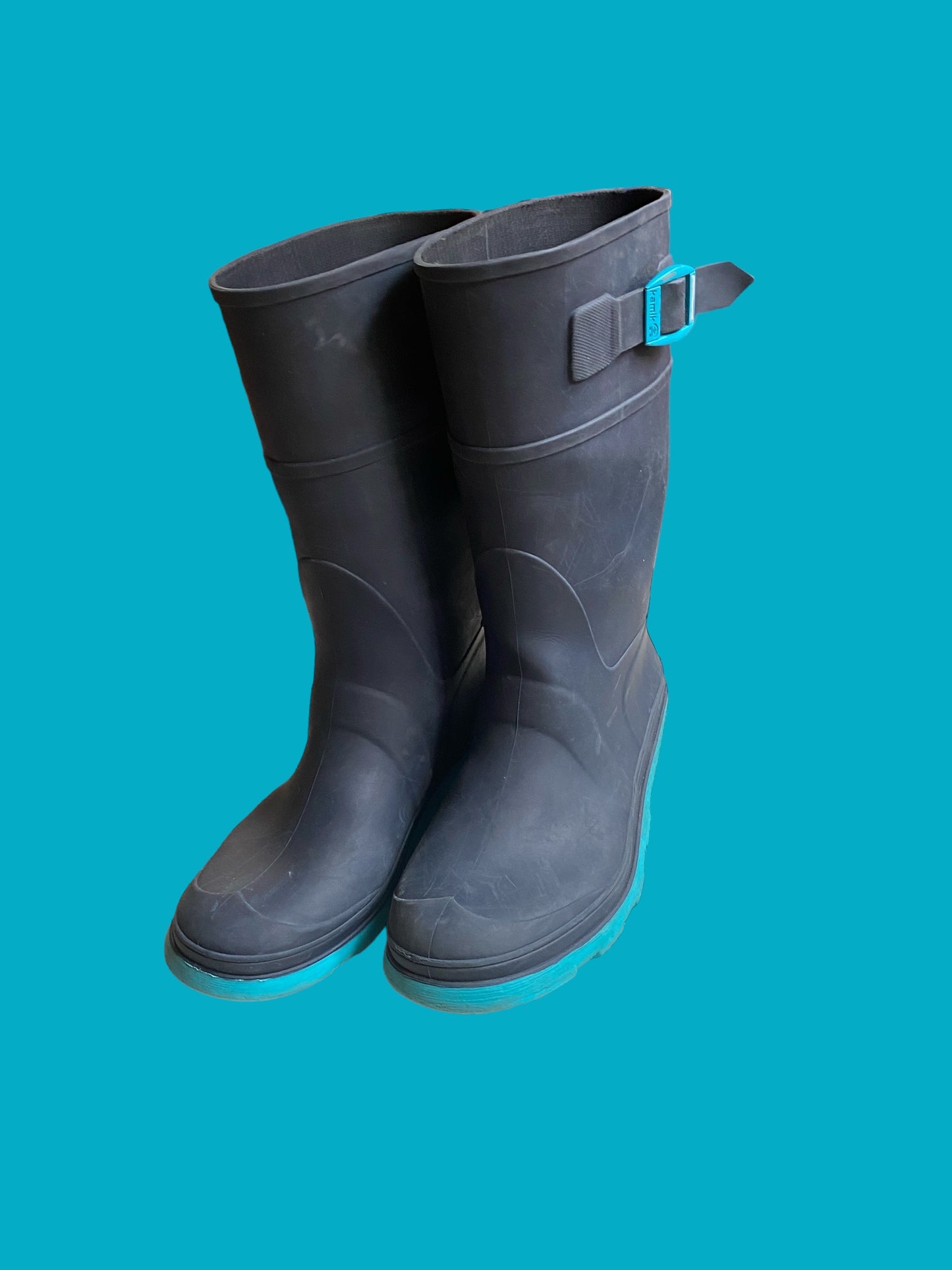 Navy rubber boots 3 US Big Kids |Kamik