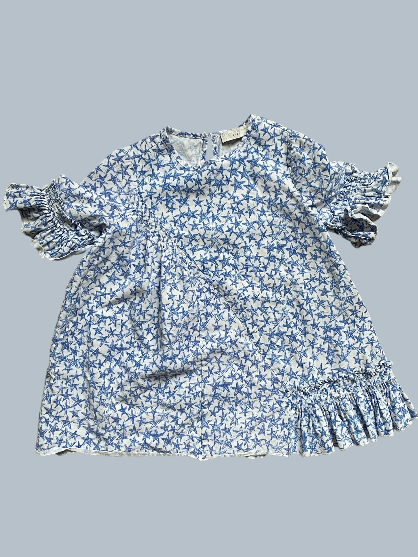 Star blue and white lyocell dress 3Y | Stella McCartney