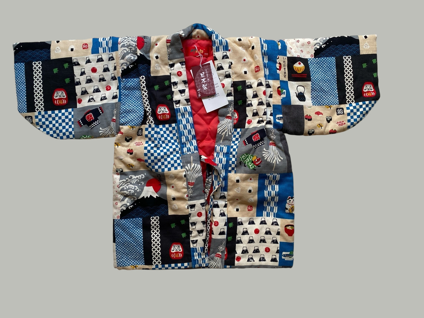 Japanese quilted kimono jacket  4-5Y(110cm) NEW