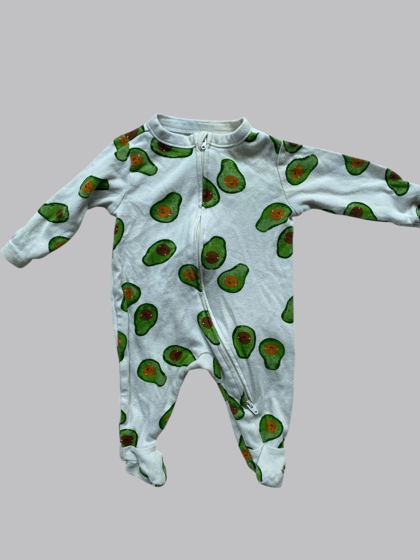 Avocado cotton two-way zipper onesie 0-3m | Old Navy