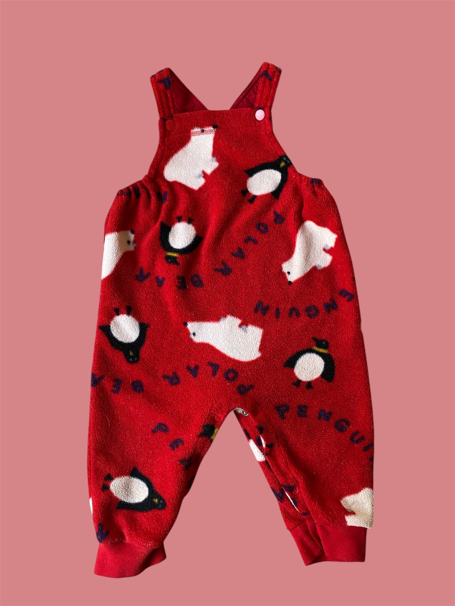 Fleece polar bear overalls 12-18m | Gap