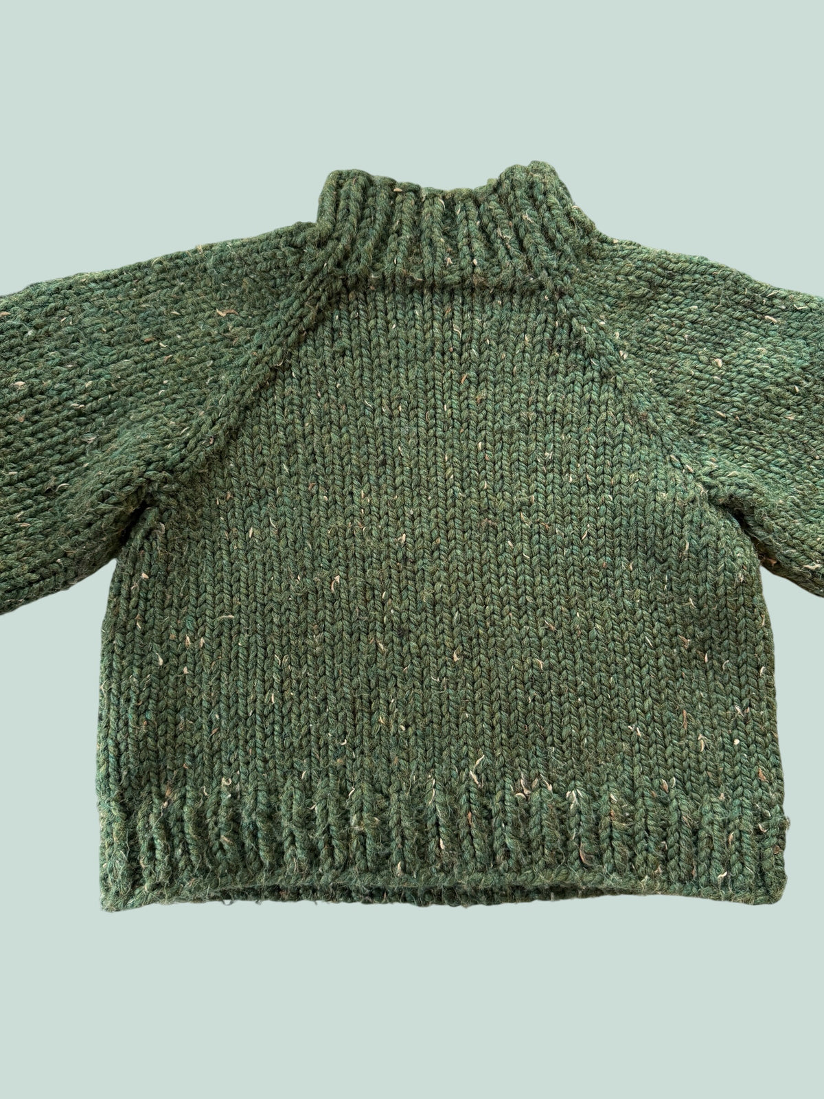 Handmade green wool sweater women's size xs/s womens