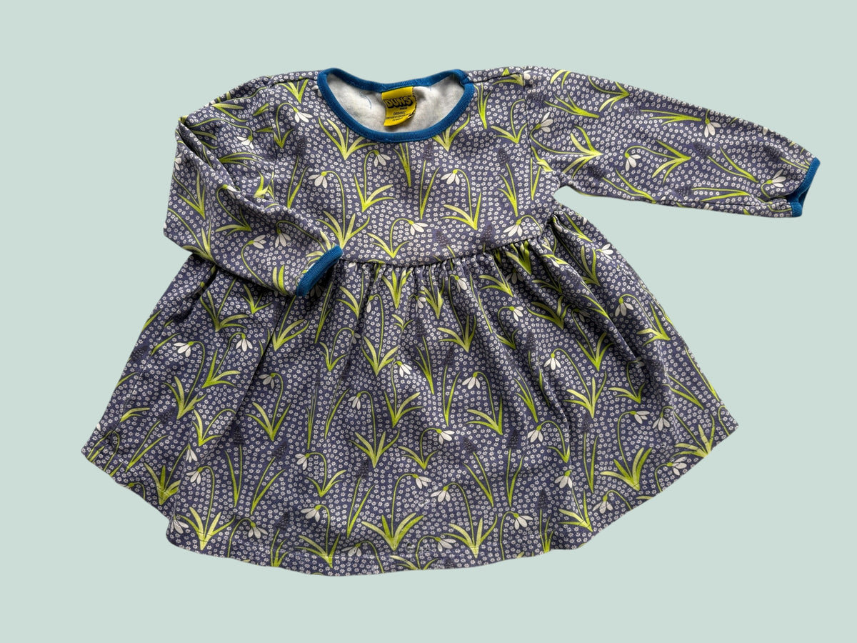 Organic cotton snowdrop dress 18m (92) | Duns Sweden