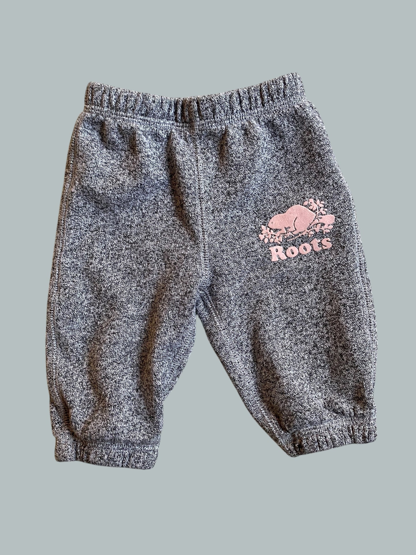 Grey and pink joggers 3-6m | Roots