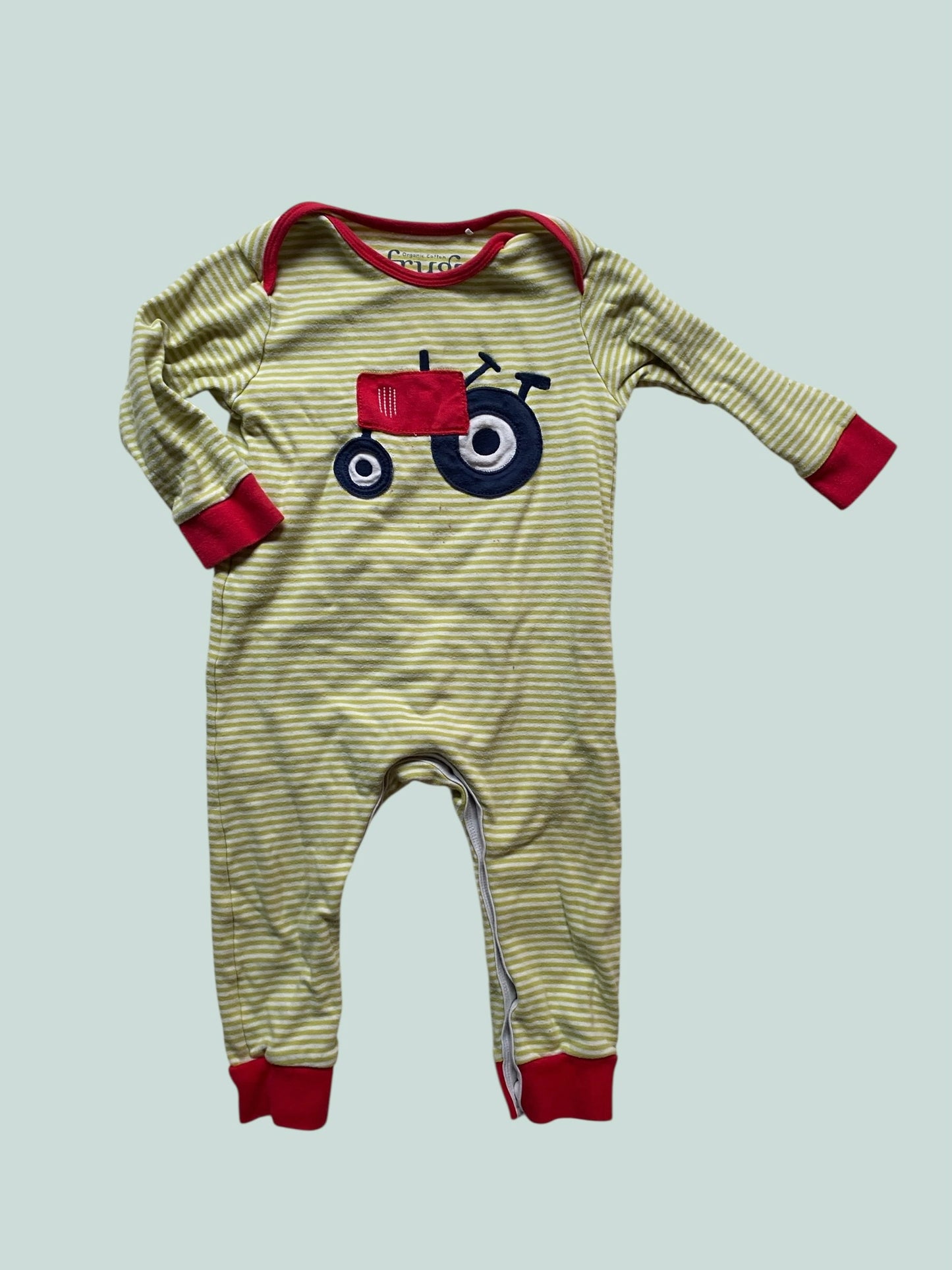 Organic cotton tractor romper 18-24m | Frugi