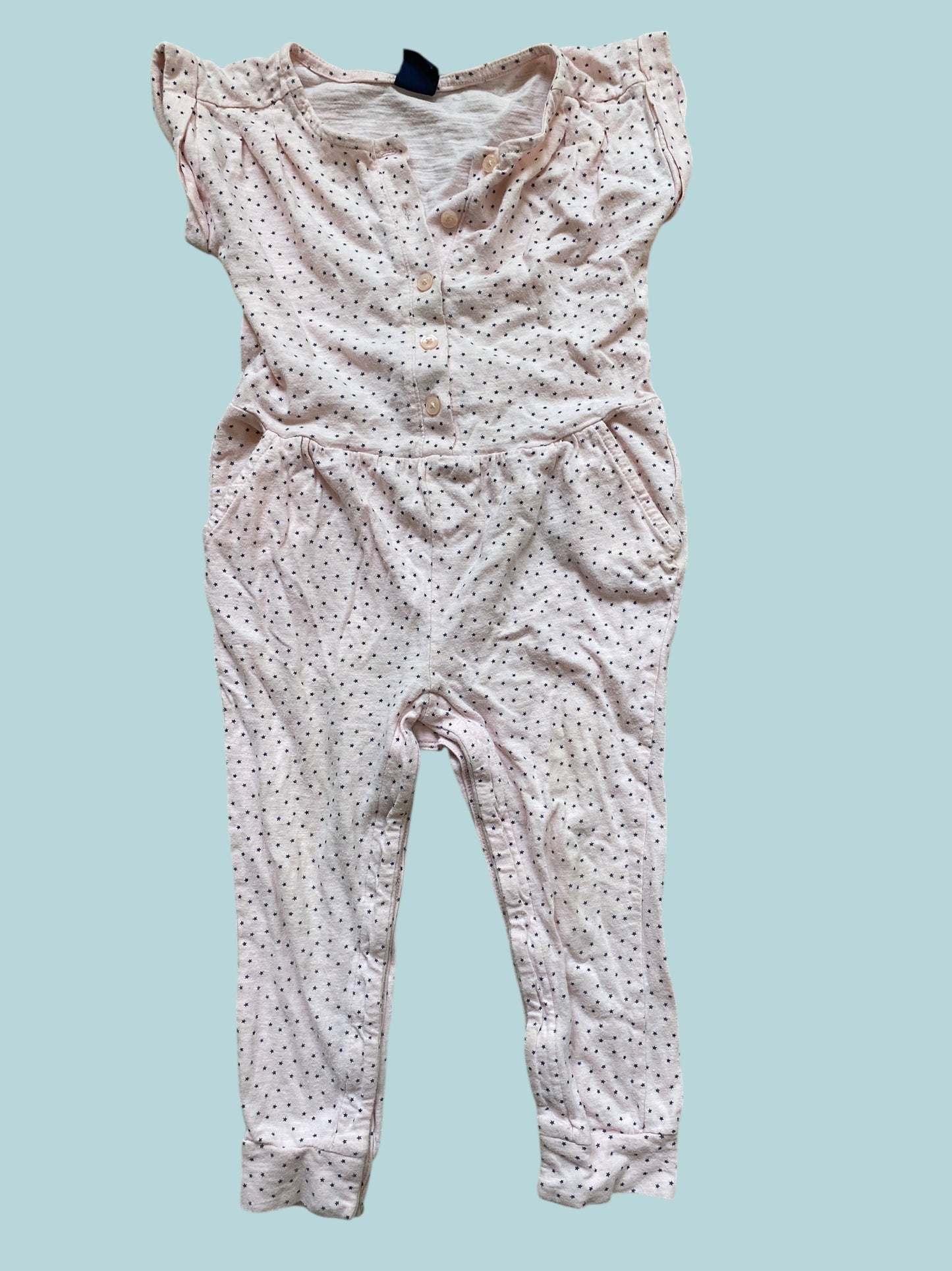 Pink star cotton romper 2Y | Gap
