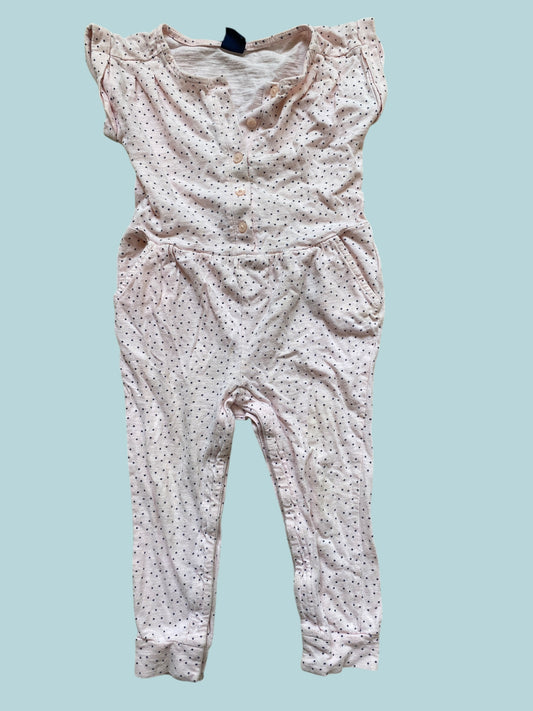 Pink star cotton romper 2Y | Gap