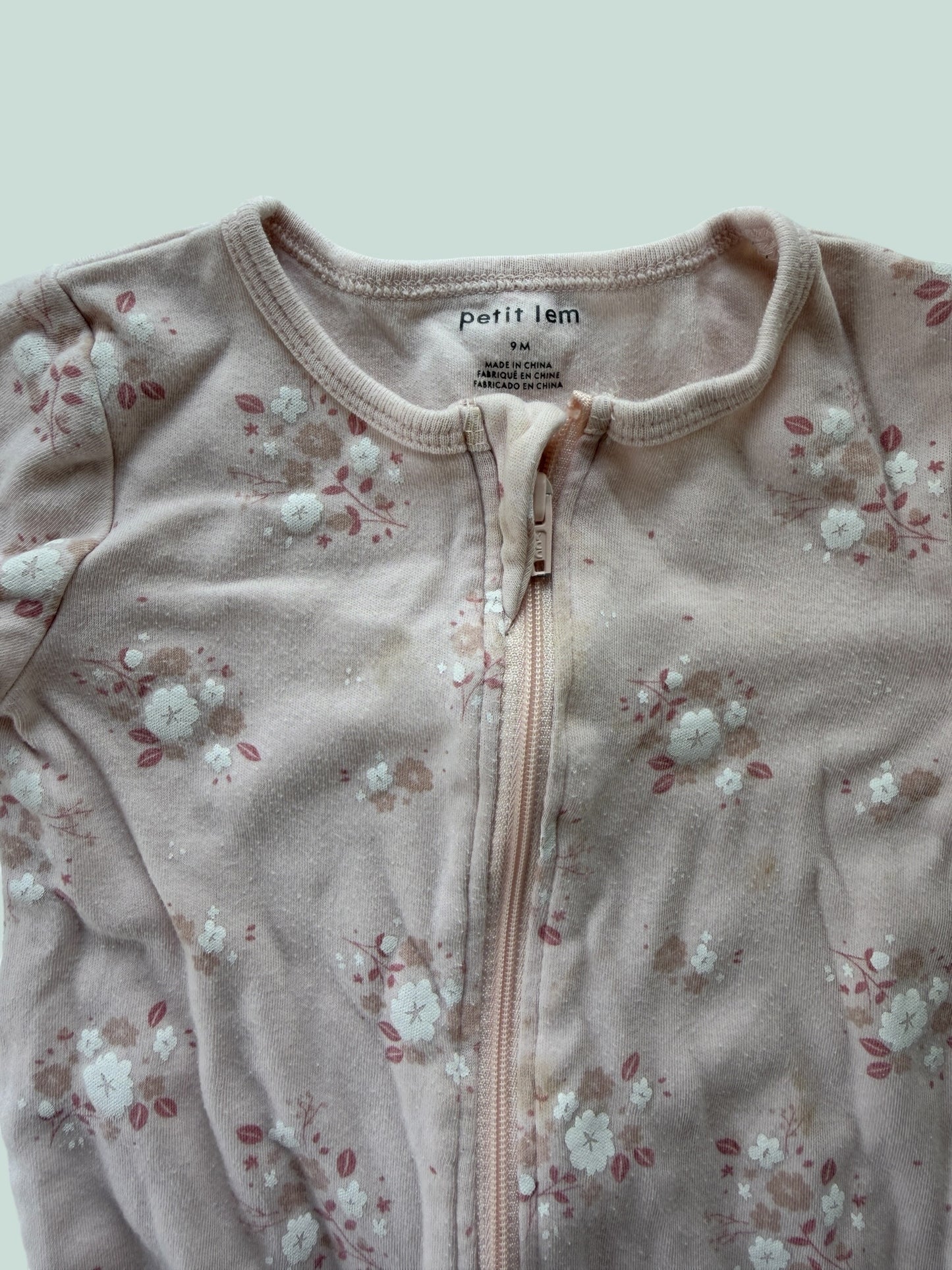 Organic cotton two-way zipper sleeper 9m | Petit Lem