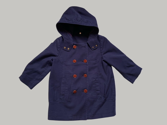 Dark navy cotton blend coat 5-6Y (120) | Bean Pole