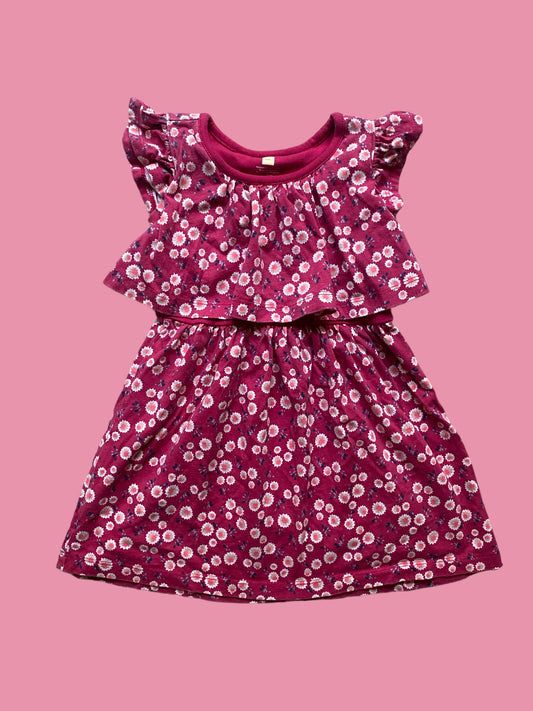 Cotton flower dress 3Y | Tea