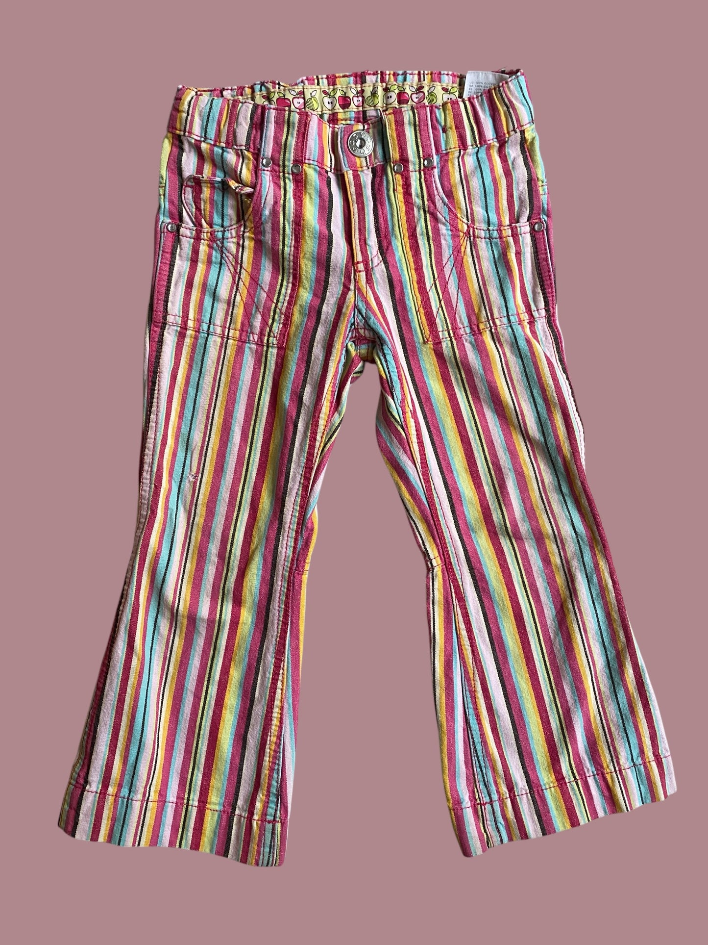 Striped flare bottom pants 4-5Y | H&M