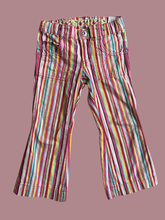 Striped flare bottom pants 4-5Y | H&M