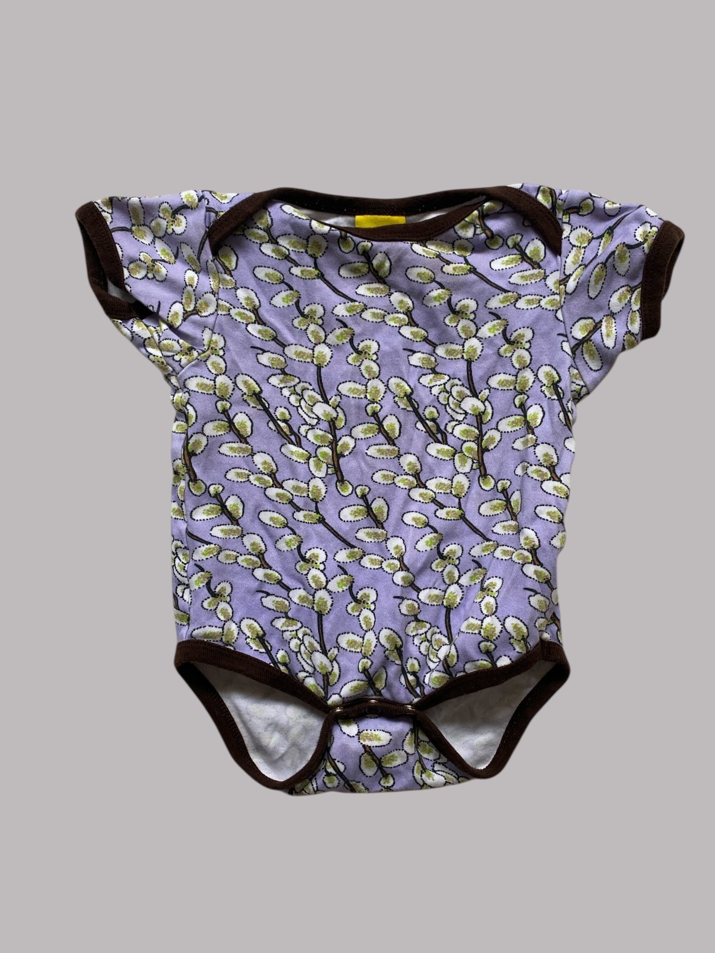 Organic cotton pussy willow onesie 6-12m (80) | Duns Sweden