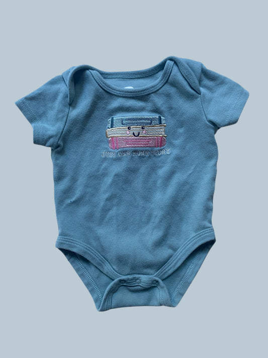 Mint green short sleeve organic cotton onesie 3-6m | The Littles