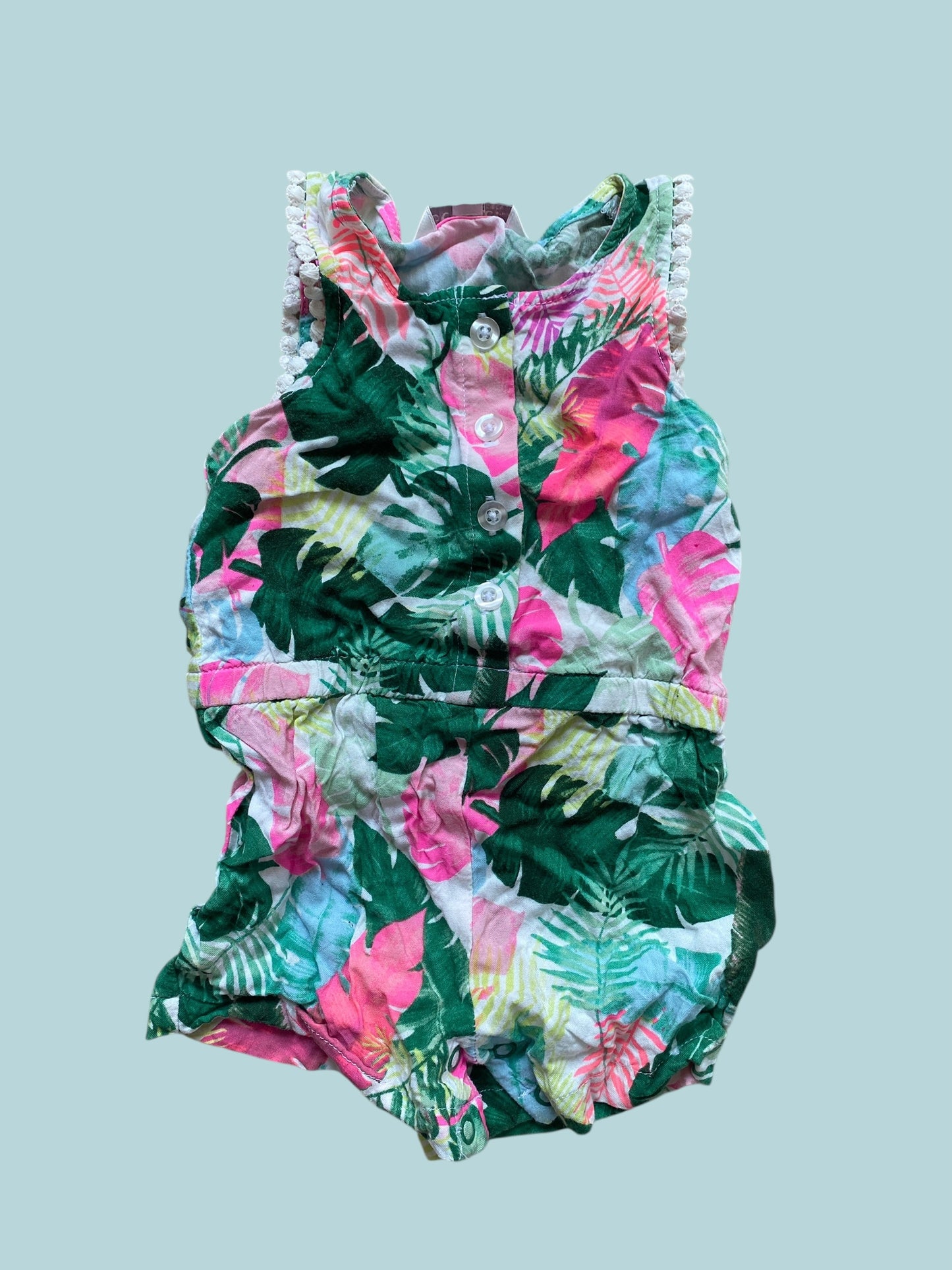 Viscose flower romper 6-12m | George