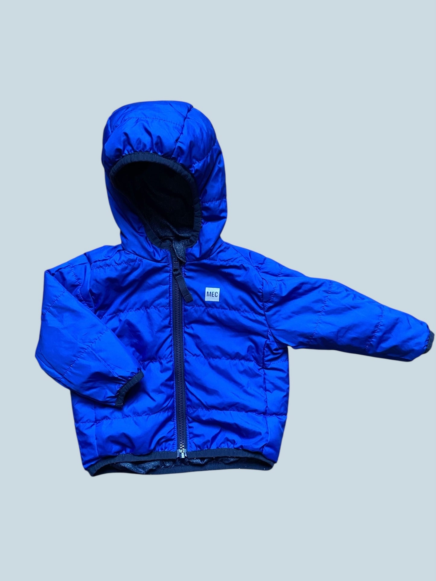 Reversible blue lightweight puffer jacket 12m | MEC
