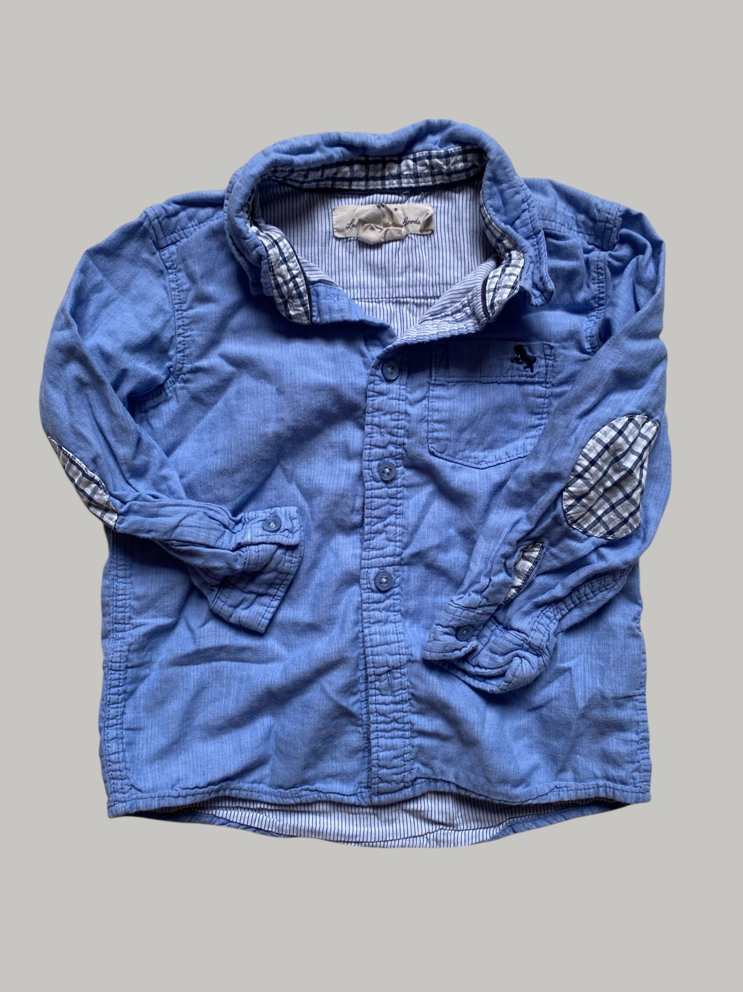 Cotton long sleeve top with elbow patches 18-24m | H&M