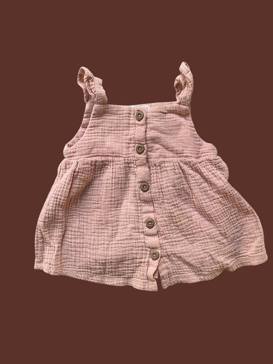 Organic cotton muslin dress 3Y | Rabbit + Bear