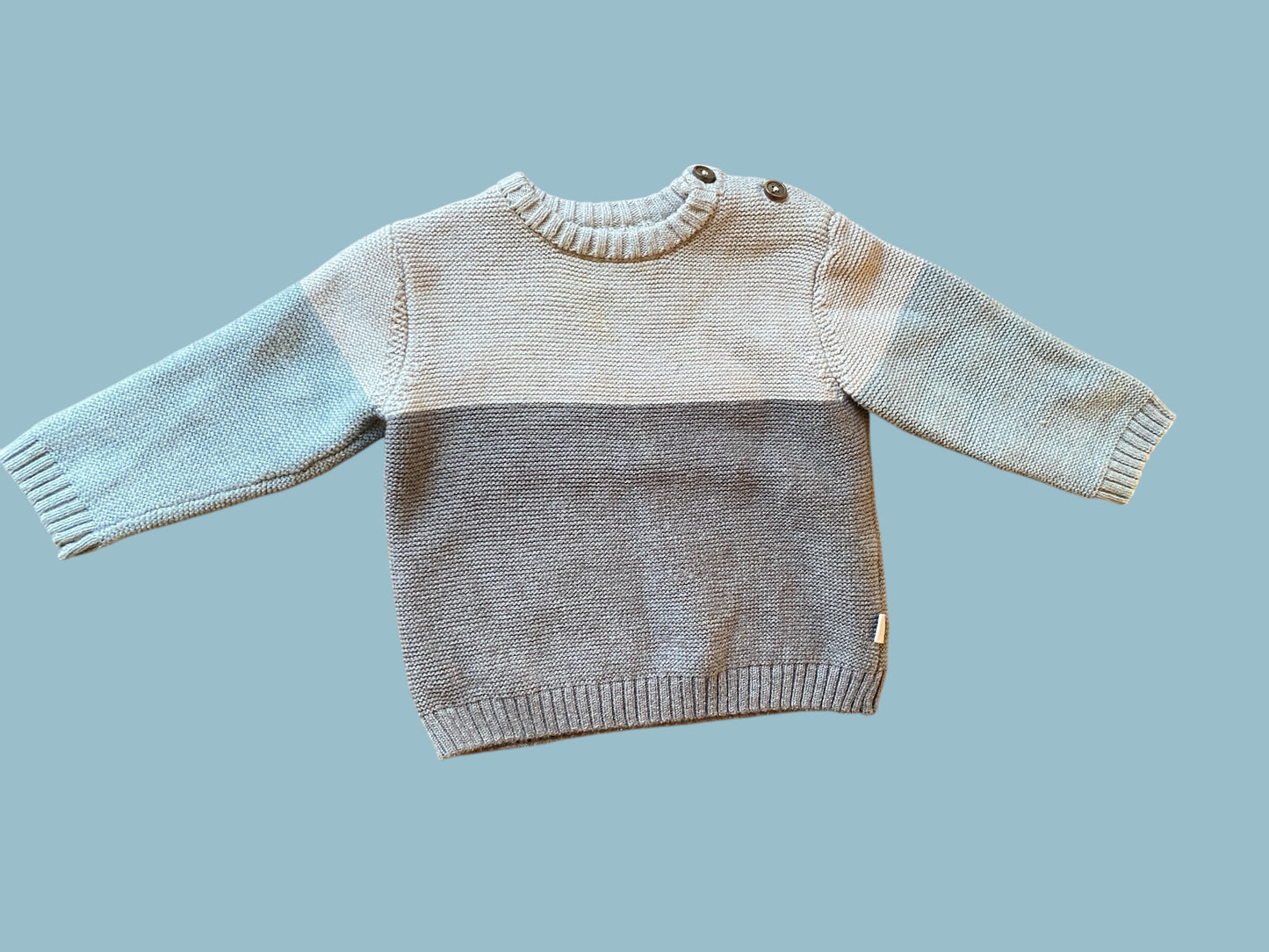 Cotton knit sweater 6-9m | Zara