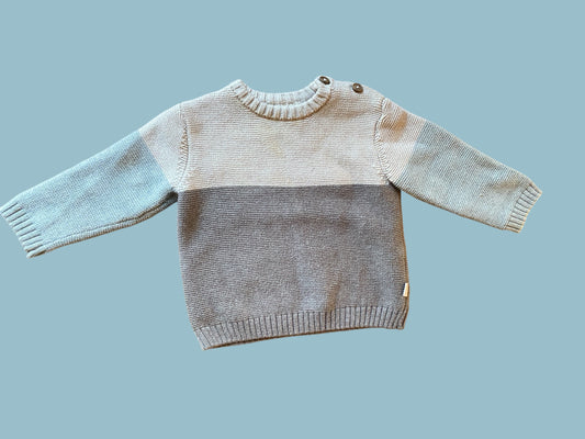 Cotton knit sweater 6-9m | Zara