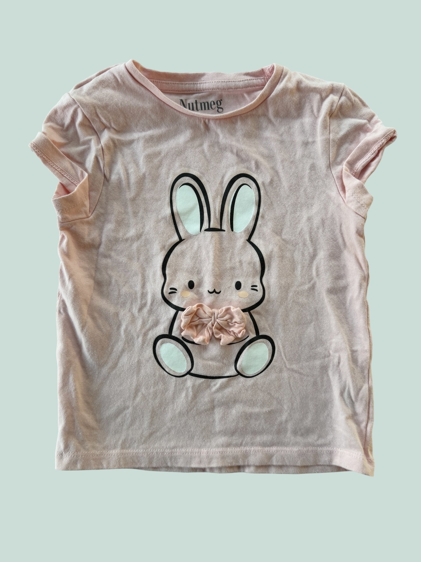 Pink bunny cotton t-shirt 2-3 | Nutmeg