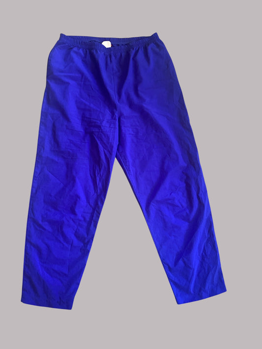 Electric blue vintage stretchy pants women's large/xl