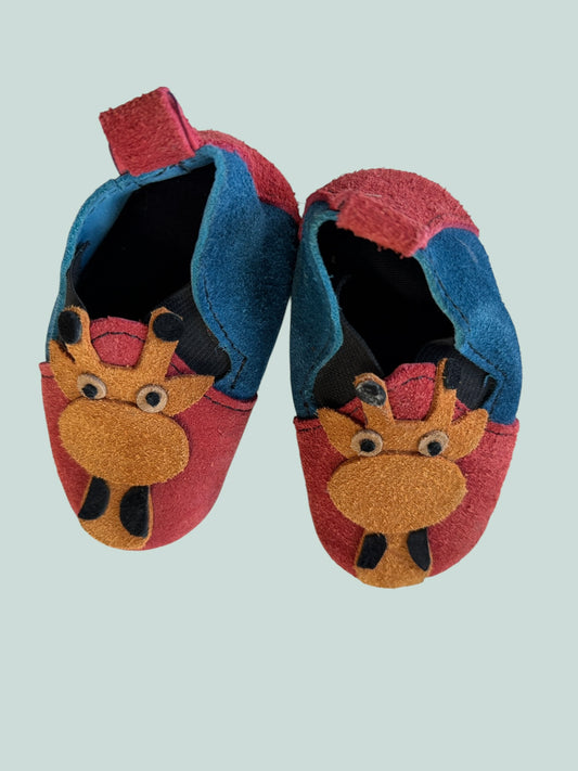 Leather first walker slippers 7.5-8US Little Kids (24 EU) | Blue Rhino