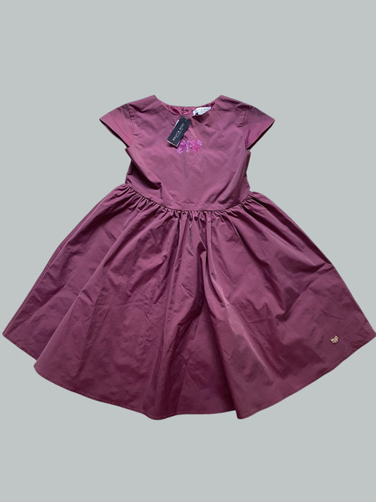 Mauve taffeta dress 12Y | Souris Mini NEW
