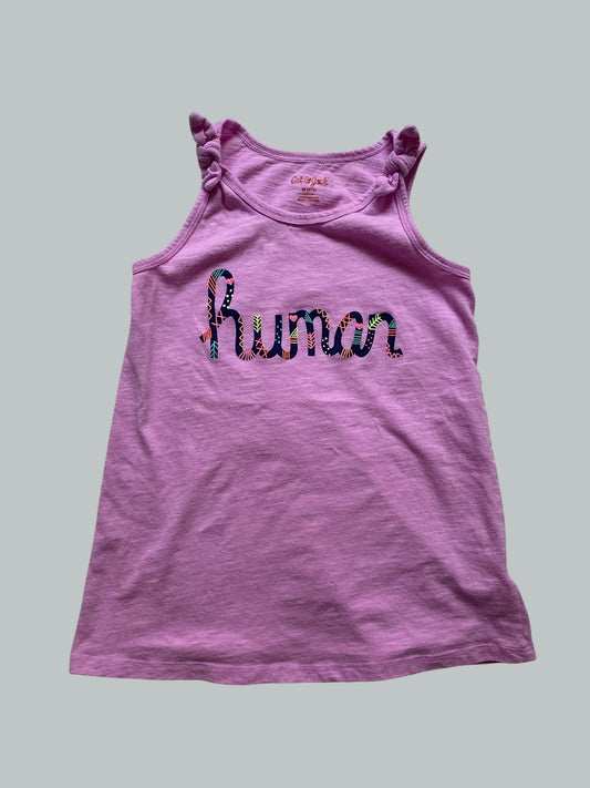 Cotton blend 'Human' tank top 7-8Y | Cat & Jack