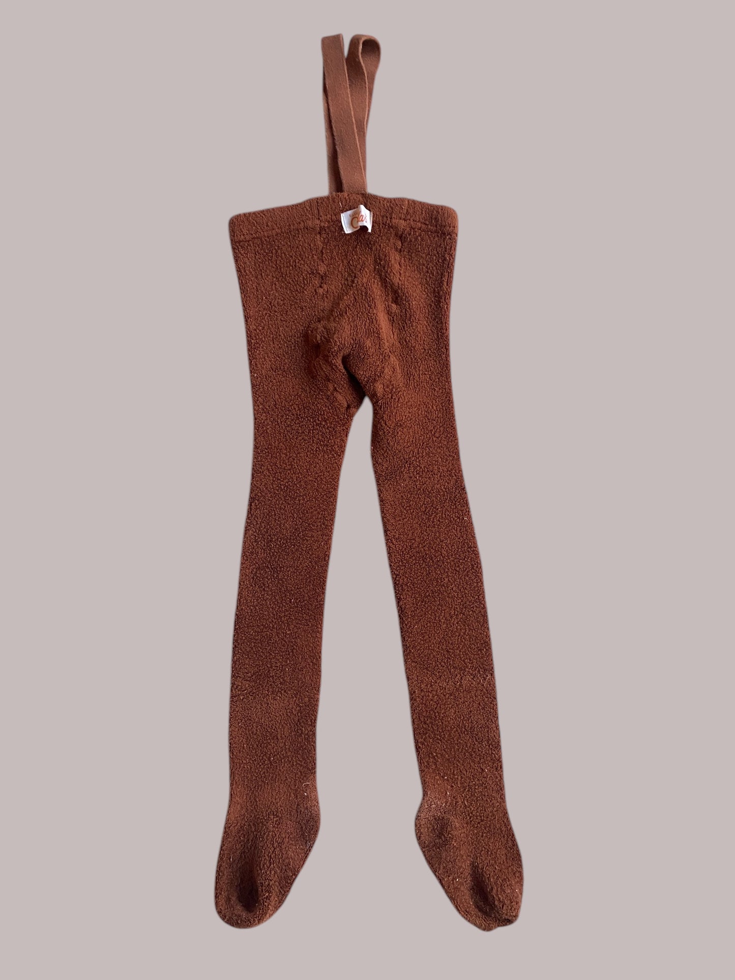 Brown footed Terry tights 2-3Y (86) | Silly Silas