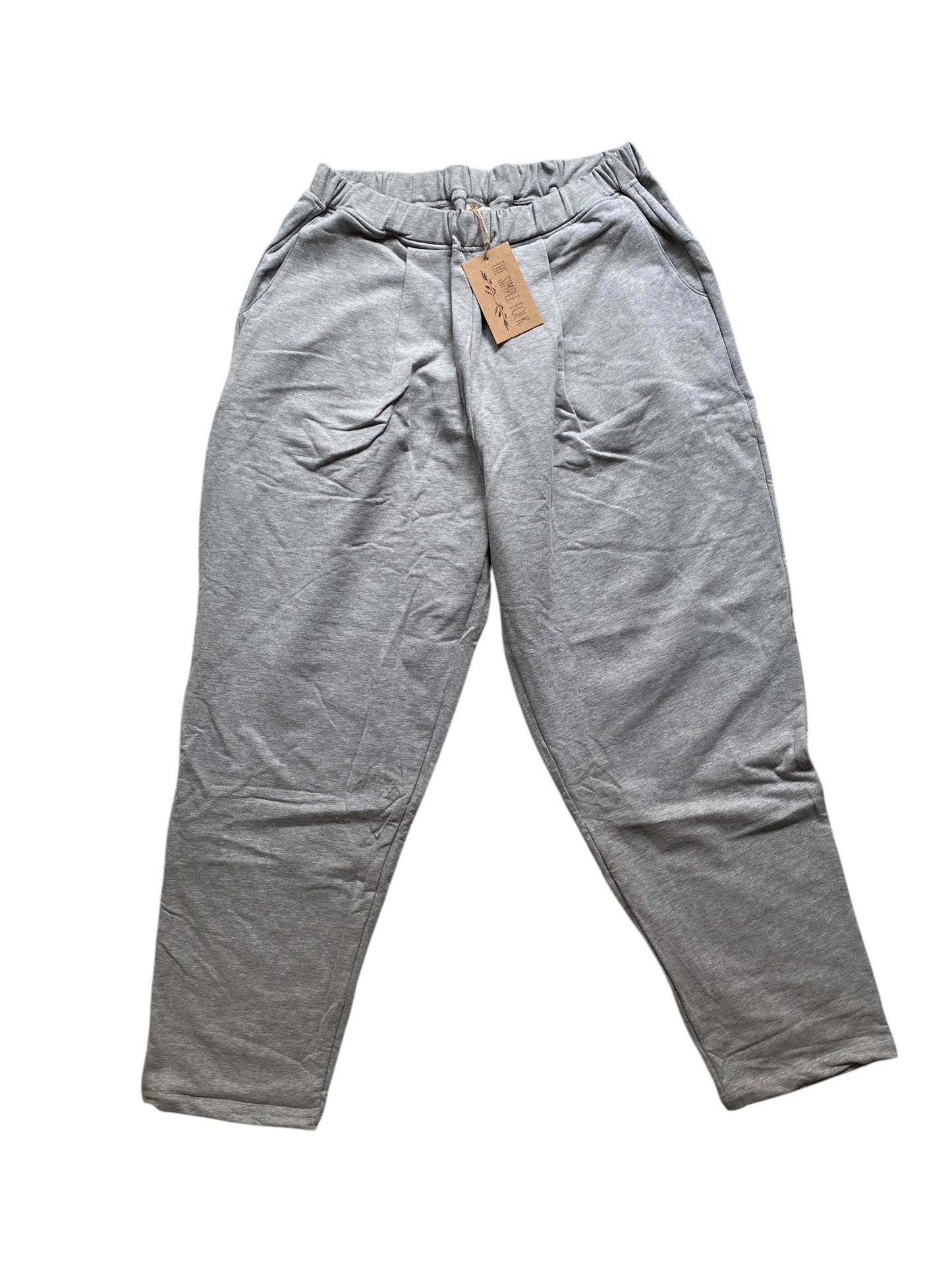 Organic cotton ‘The Cozy Trousers’  adult in grey melange adult 14 US | The Simple Folk