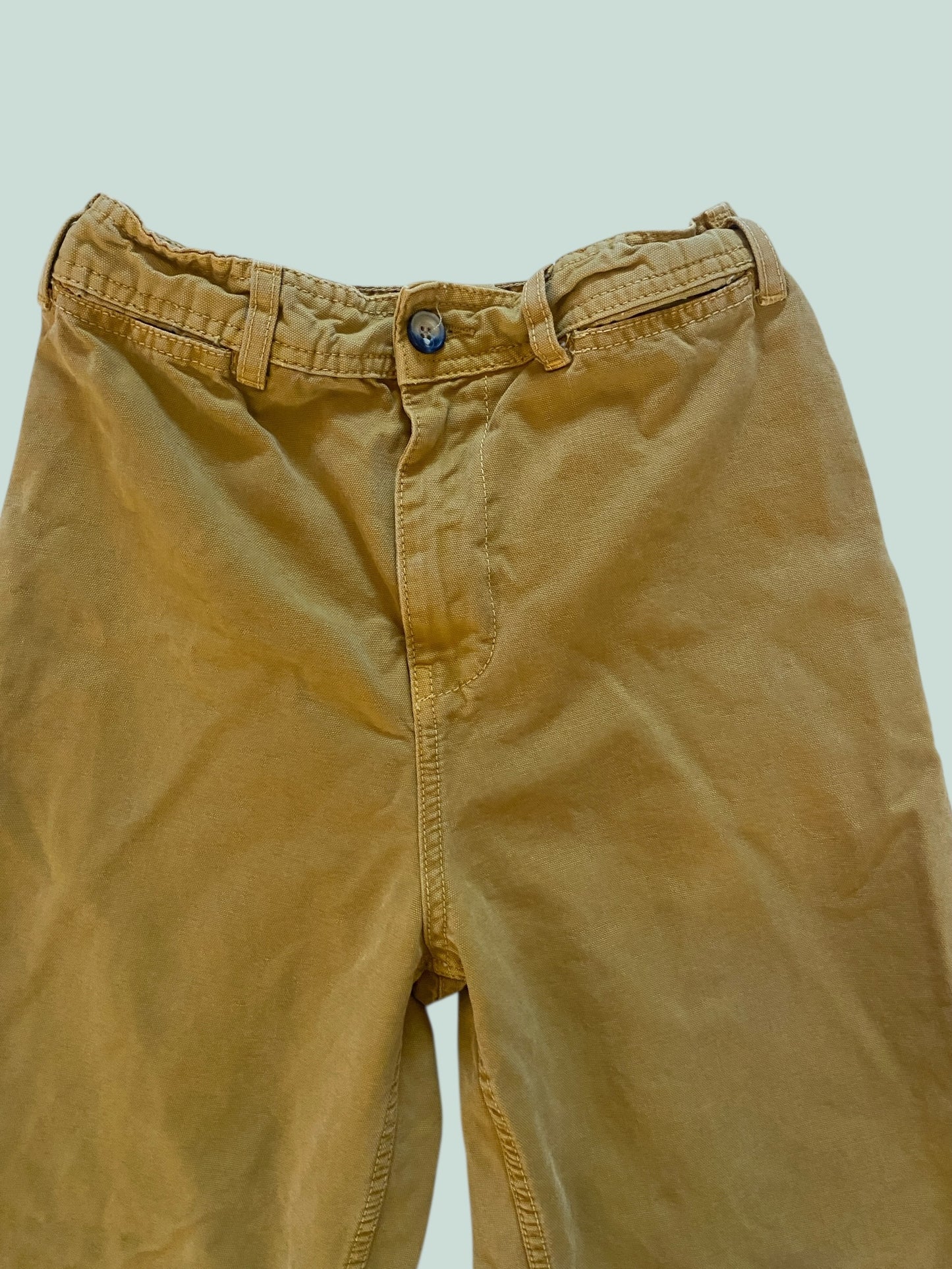 Yellow wide leg cotton pants women's 26 | Free People